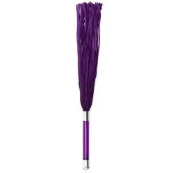 Martinet En Daim Manche En Verre - Violet -Lingerie boutique martinet daim violet manche verre cristal 3