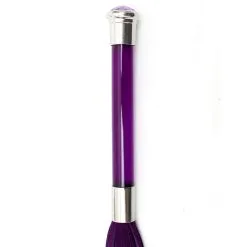 Martinet En Daim Manche En Verre - Violet -Lingerie boutique martinet daim violet manche verre cristal 5