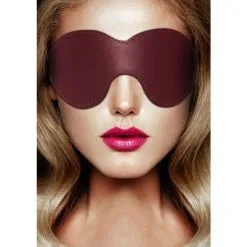 Masque En Simili Cuir - Bordeaux Et Doré 7 Masque En Simili Cuir - Bordeaux Et Doré -Lingerie boutique masque occultant simili cuir bordeaux 3