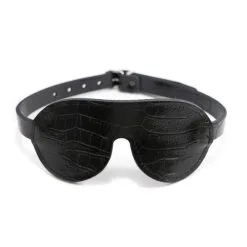 Dollhouse Masque Occultant En Cuir Effet Croco - Noir