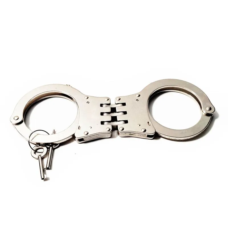 Menottes Lourdes En Acier Ouvrables Avec Clés - Double Locks 3 Menottes Lourdes En Acier Ouvrables Avec Clés - Double Locks