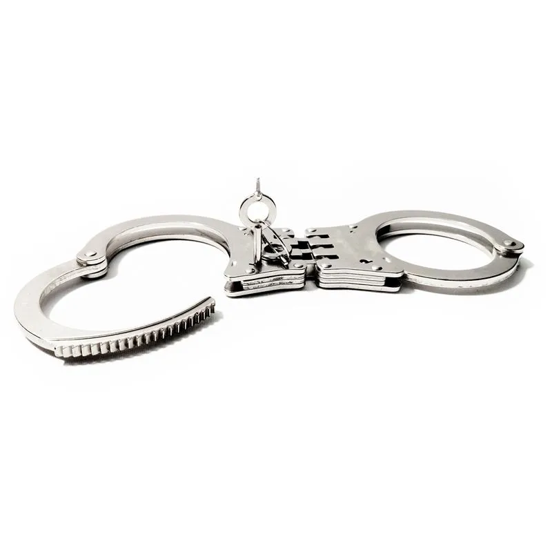 Menottes Lourdes En Acier Ouvrables Avec Clés - Double Locks 4 Menottes Lourdes En Acier Ouvrables Avec Clés - Double Locks – Image 2