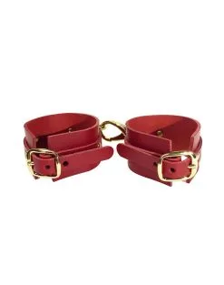 E.L.F. Zhou London Menottes En Cuir Rouge - Bridge Cuff Set 8 E.L.F. Zhou London Menottes En Cuir Rouge - Bridge Cuff Set -Lingerie boutique menottes bridge cuffs sets rouge 3