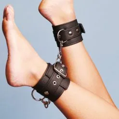 Chevillères En Cuir Souple -Lingerie boutique menottes chevilles cuir souple front