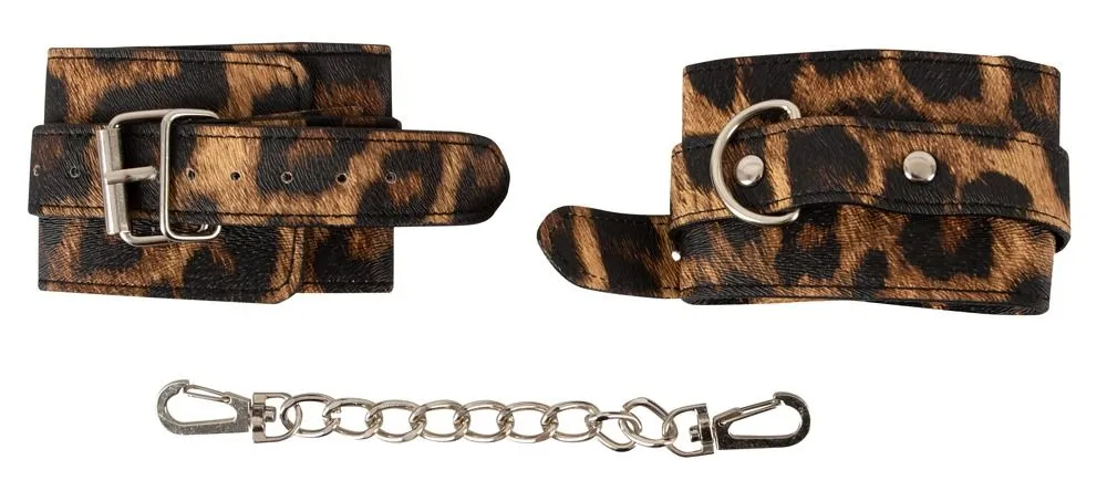 Menottes Léopard En Simili Cuir 4 Menottes Léopard En Simili Cuir – Image 2