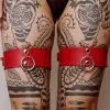 Menottes De Cuisses En Cuir - Rouge -Lingerie boutique menottes cuisses rouge