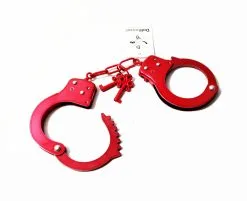 Menottes En Acier - Rouge