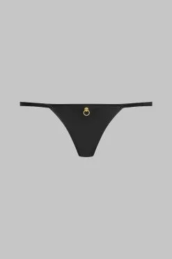 Maison Close Mini String Ajustable - Chambre Noire Or -Lingerie boutique mini string chambre noire or 4