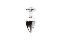 Plug Anal En Aluminium Avec Cristal En Forme De Coeur Rose - Taille S 5 Plug Anal En Aluminium Avec Cristal En Forme De Coeur Rose - Taille S -Lingerie boutique my little heart plug small