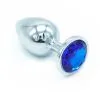 Plug Anal En Aluminium Avec Cristal Bleu - Taille L 2 Plug Anal En Aluminium Avec Cristal Bleu - Taille L -Lingerie boutique my little secret plug small 2 2
