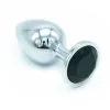 Plug Anal En Aluminium Avec Cristal Noir - Taille S 2 Plug Anal En Aluminium Avec Cristal Noir - Taille S -Lingerie boutique my little secret plug small 3 bbbb