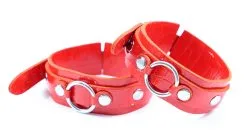 Dollhouse Chevillères En Cuir Effet Croco - Rouge