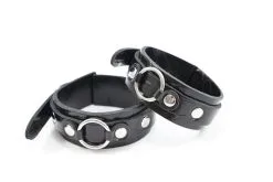 Dollhouse Chevillères En Cuir Effet Croco - Noir