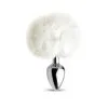 Plug Anal Avec Pompom En Fourrure Synthétique Blanche -Lingerie boutique plug anal pompom blanc 1