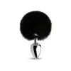 Plug Anal Avec Pompom En Fourrure Synthétique Noire 2 Plug Anal Avec Pompom En Fourrure Synthétique Noire -Lingerie boutique plug anal pompom noir 1
