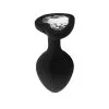 Plug Anal En Silicone Avec Butée En Forme De Cœur - Taille M -Lingerie boutique plug anal silicone noir coeur m 1