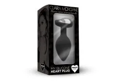Plug Anal En Silicone Avec Butée En Forme De Cœur - Taille M -Lingerie boutique plug anal silicone noir coeur m 2