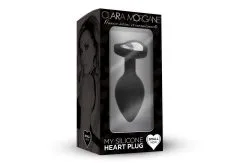 Plug Anal En Silicone Avec Butée En Forme De Cœur - Taille S -Lingerie boutique plug anal silicone noir coeur s 2