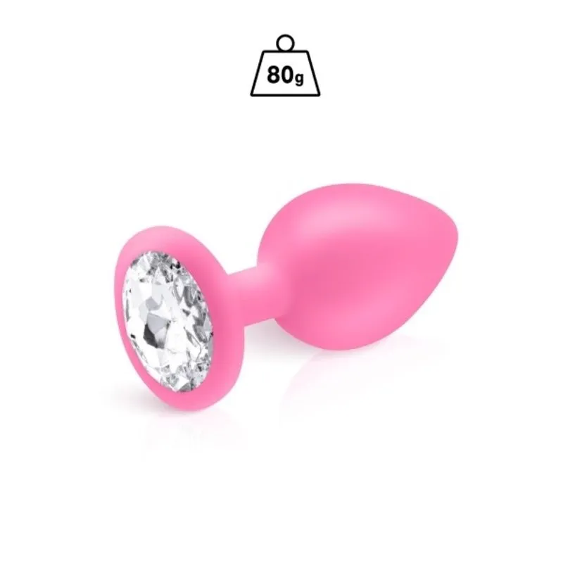 Plug Anal Rose Diamant En Silicone - L - 80 G 4 Plug Anal Rose Diamant En Silicone - L - 80 G – Image 2