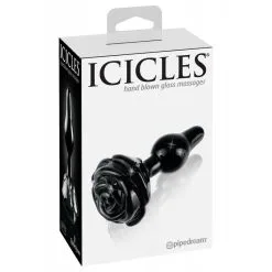 Plug En Verre Rose Noire - Icicles N°77