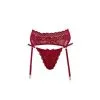 Porte-jarretelles En Dentelle Rouge Avec Son String 1 Porte-jarretelles En Dentelle Rouge Avec Son String -Lingerie boutique porte jarretelles string dentelle rouge 2