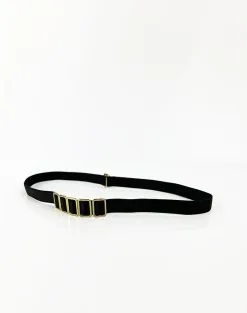 E.L.F. Zhou London Robe Courte Ajourée Avec Bijoux Plaqués Or - Obsidian -Lingerie boutique robe courte ajouree obsidian 5