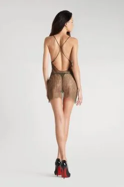 Maison Close Robe Courte En Dentelle - Rendez-vous Kaki 11 Maison Close Robe Courte En Dentelle - Rendez-vous Kaki -Lingerie boutique robe courte rendez vous kaki 3