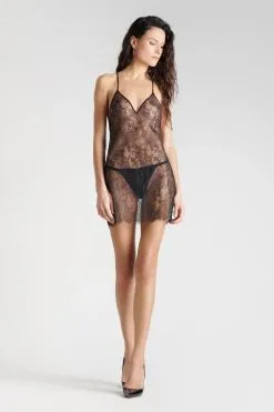 Maison Close Robe Courte En Dentelle - Rendez-vous Noir