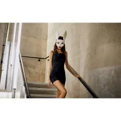 E.L.F. Zhou London Robe En Soie Avec Col Harnais - Jade