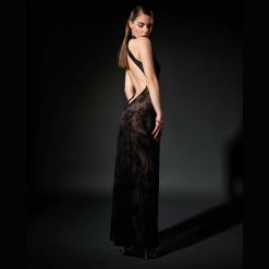 Patrice Catanzaro Robe Longue Dos Nu En Résille - Cygne 8 Patrice Catanzaro Robe Longue Dos Nu En Résille - Cygne -Lingerie boutique robe longue dos nu cygne 3