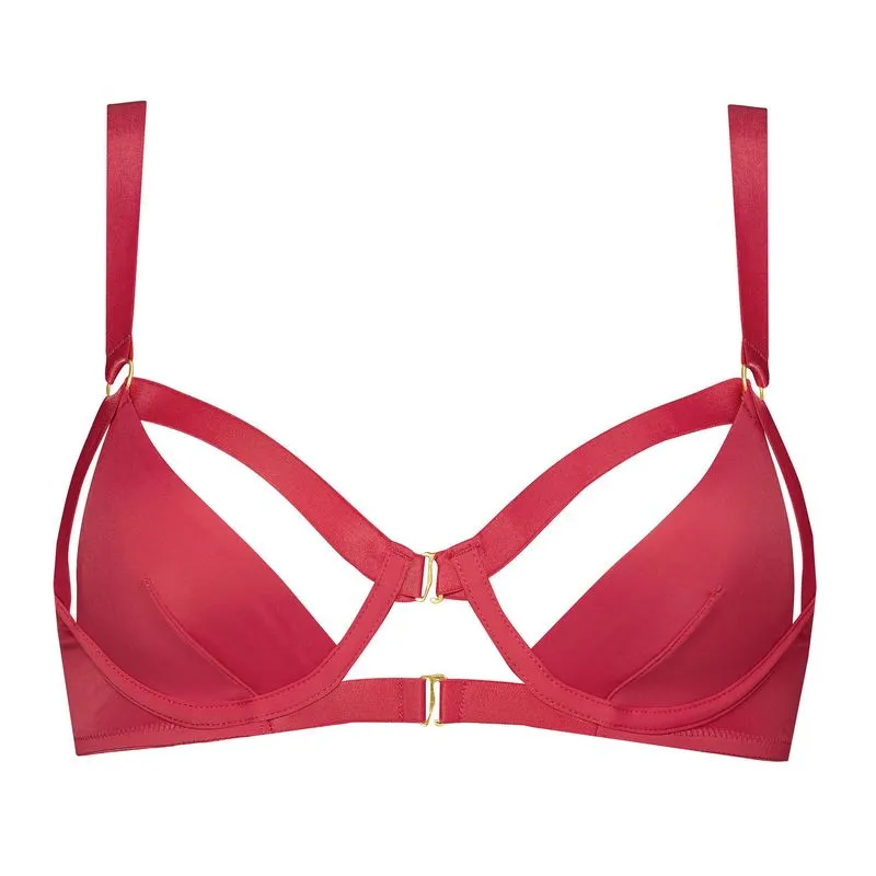 Maison Close Soutien-gorge Balconnet - Tapage Nocturne - Rouge 8 Maison Close Soutien-gorge Balconnet - Tapage Nocturne - Rouge – Image 6
