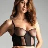Maison Close Soutien-gorge Bustier - L'Amoureuse - Dahlia Noir