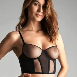 Maison Close Soutien-gorge Bustier - L'Amoureuse - Dahlia Noir