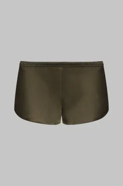 Maison Close Short En Soie - Rendez-vous Kaki 10 Maison Close Short En Soie - Rendez-vous Kaki -Lingerie boutique short rendez vous kaki 4 1