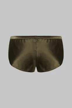 Maison Close Short En Soie - Rendez-vous Kaki 9 Maison Close Short En Soie - Rendez-vous Kaki -Lingerie boutique short rendez vous kaki 5