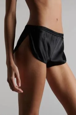 Maison Close Short En Soie - Rendez-vous Noir -Lingerie boutique short rendez vous noir 1