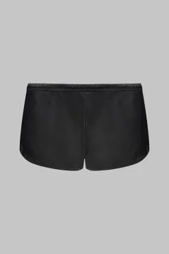 Maison Close Short En Soie - Rendez-vous Noir -Lingerie boutique short rendez vous noir 4