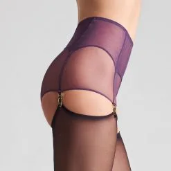 Maison Close Shorty Zippé Porte-jarretelles - L'Amoureuse - Orchidée Violette 10 Maison Close Shorty Zippé Porte-jarretelles - L'Amoureuse - Orchidée Violette -Lingerie boutique shorty zippe pj l amoureuse orchidee violette 3