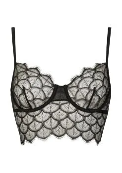 Atelier Amour Soutien-gorge Bustier En Dentelle Fine - Mystic Shadow
