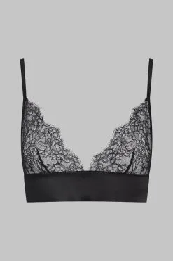 Maison Close Soutien-gorge Triangle Bustier - Rendez-vous Noir -Lingerie boutique soutien gorge bustier rendez vous noir 4 1