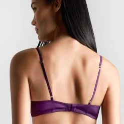 Maison Close Soutien-gorge Balconnet - Villa Satine - Violet -Lingerie boutique soutien gorge corbeille villa satine violet 4