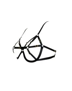 E.L.F. Zhou London Soutien-gorge Cage D-Ring - Bondage Bodywear 13 E.L.F. Zhou London Soutien-gorge Cage D-Ring - Bondage Bodywear -Lingerie boutique soutien gorge d ring cage bra noir profil