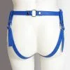 The Sinners Harnais Pour Gode-ceinture Avec Attaches D-Ring - Cuir Souple Bleu -Lingerie boutique strapon bleu ouvert doubleanneaux dos