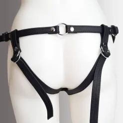 The Sinners Harnais Pour Gode-ceinture Avec Attaches D-Ring - Cuir Souple Noir