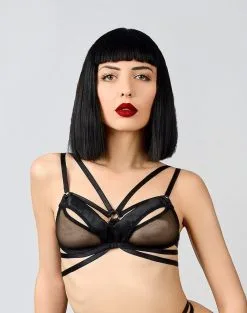 E.L.F. Zhou London Soutien-gorge En Soie Et Tulle - Dahlia - Strappy Soft Bra 10 E.L.F. Zhou London Soutien-gorge En Soie Et Tulle - Dahlia - Strappy Soft Bra -Lingerie boutique strappy bra 4
