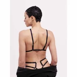 Paloma Casile Harnais String Avec Bijou Argent - Johnny -Lingerie boutique string harnais johnny argent 3