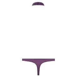 Maison Close String Avec Harnais Amovible - Villa Satine - Violet -Lingerie boutique string harnais villa satine violet 4