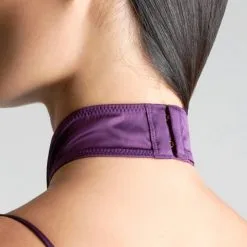 Maison Close String Avec Harnais Amovible - Villa Satine - Violet -Lingerie boutique string harnais villa satine violet 5
