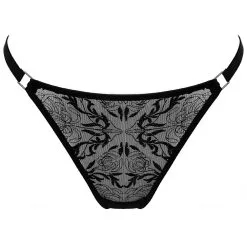 Paloma Casile String En Tulle Brodé Avec Bijou Argent - Maaya