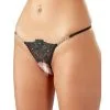 String Ouvert Avec Strass Argentés 2 String Ouvert Avec Strass Argentés -Lingerie boutique string ouvert cotelli strass blanc 1